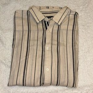 INC Linen Blend Stripe Shirt